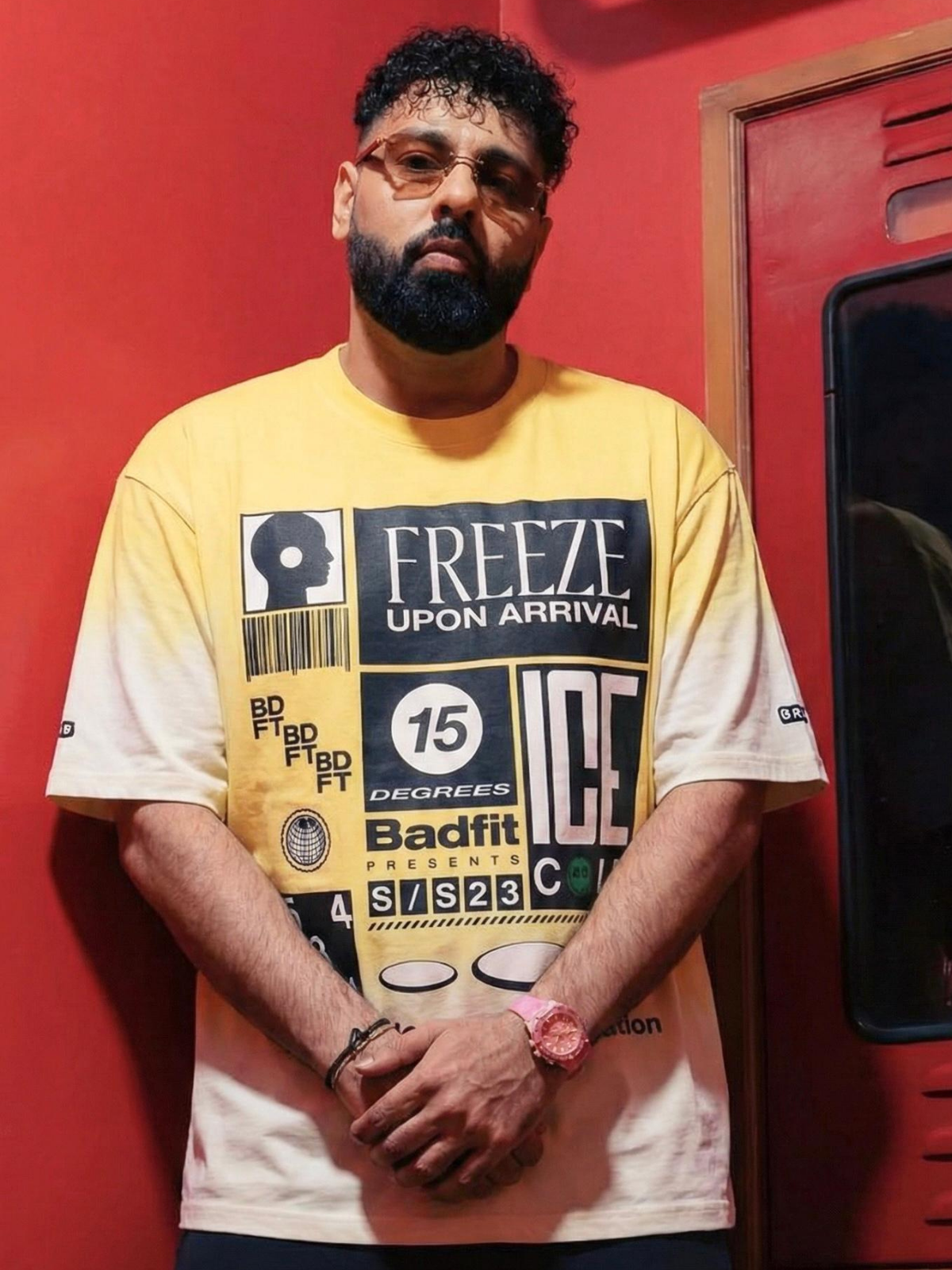 FREEZE UPON ARRIVAL YELLOW T SHIRT