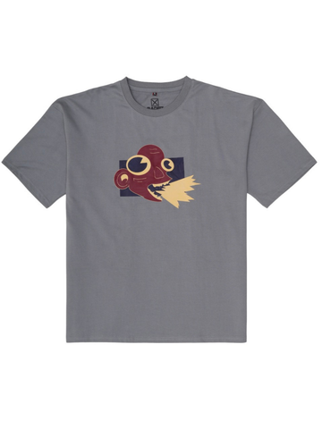 MONSTER FISH GREY T SHIRT