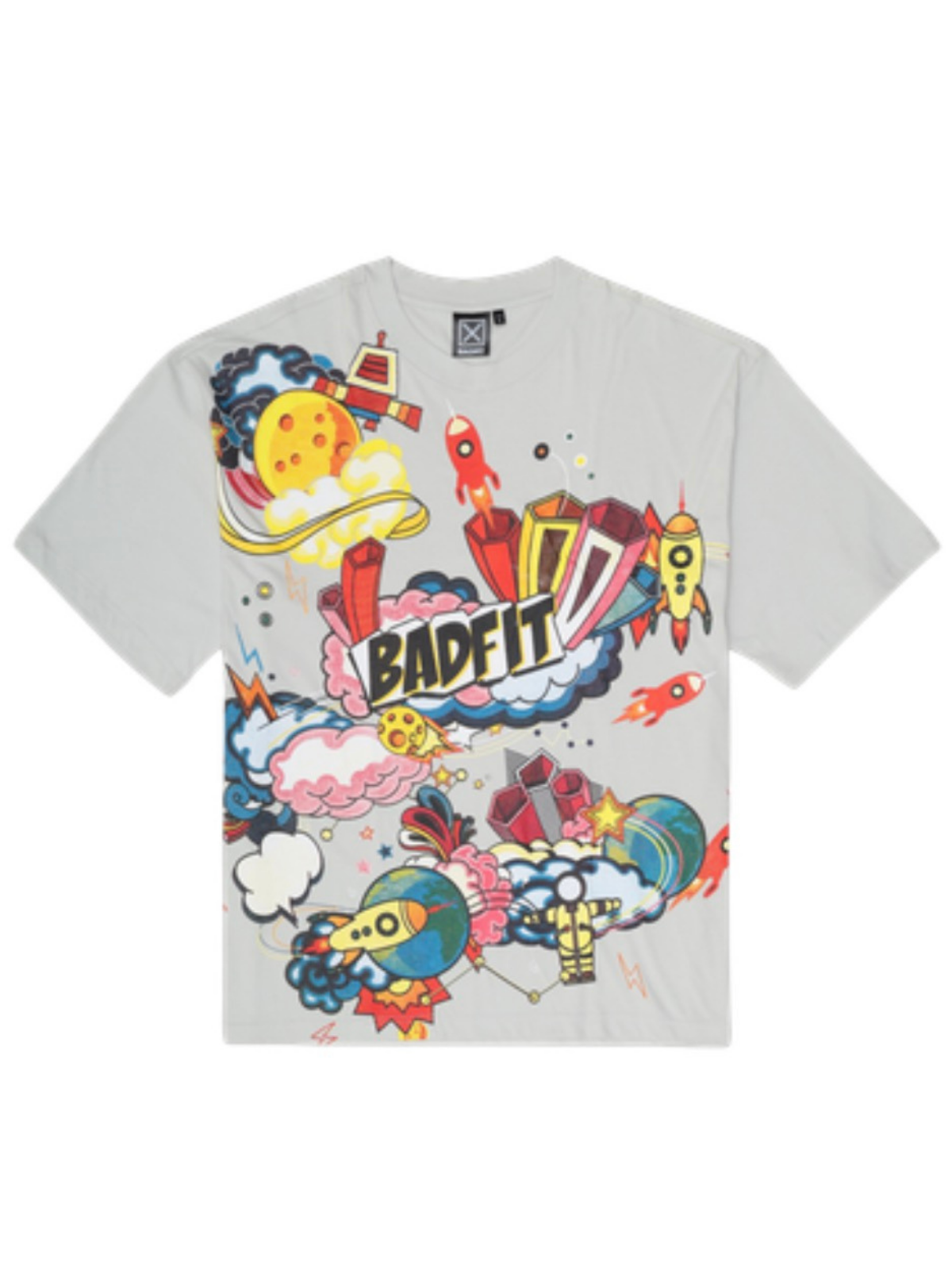 SPACED OUT T SHIRT GREY