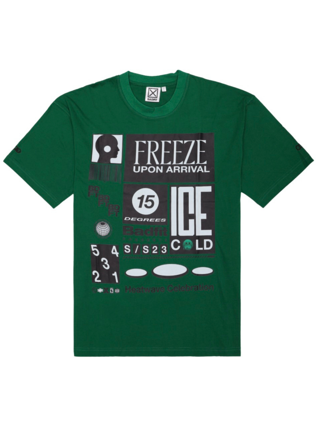 FREEZE UPON ARRIVAL GREEN T SHIRT