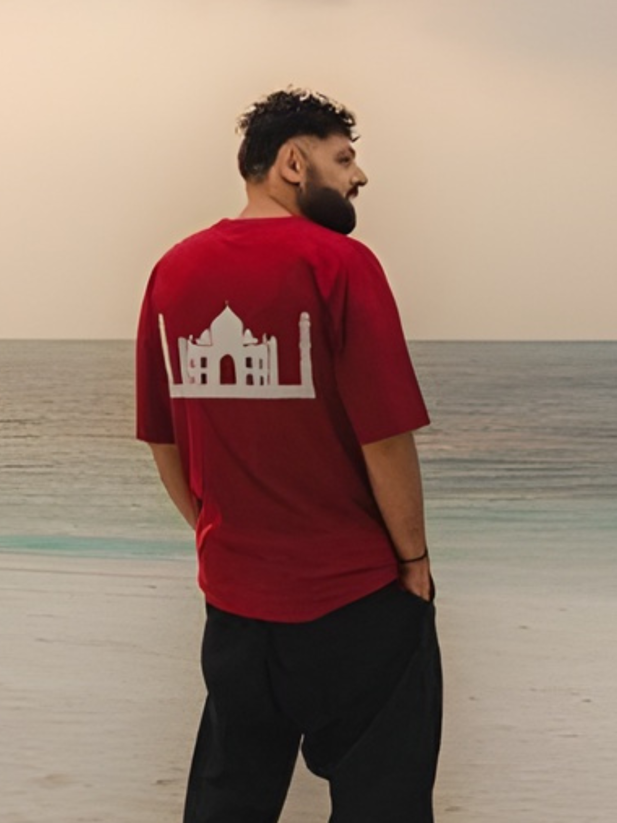 TAJ MAHAL MAROON T SHIRT