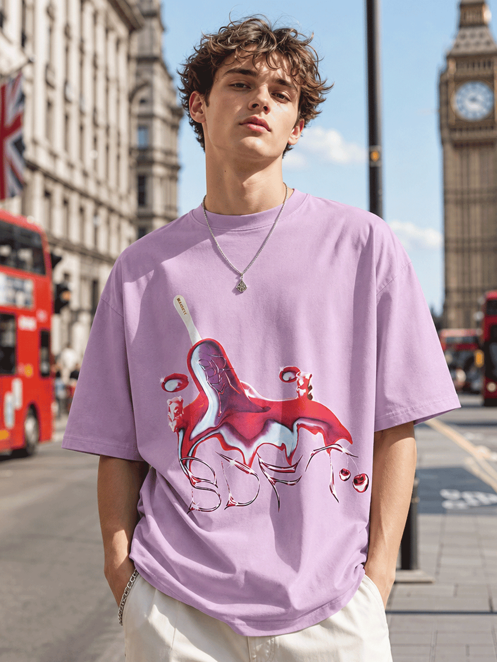 ICE LOLLY T SHIRT PASTEL PURPLE