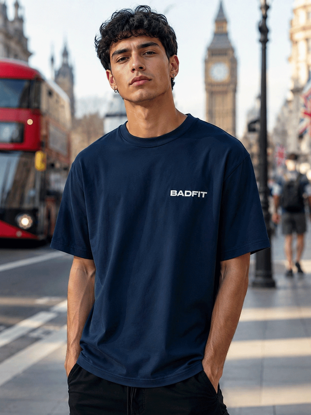 NAVY BLUE BASIC T SHIRT