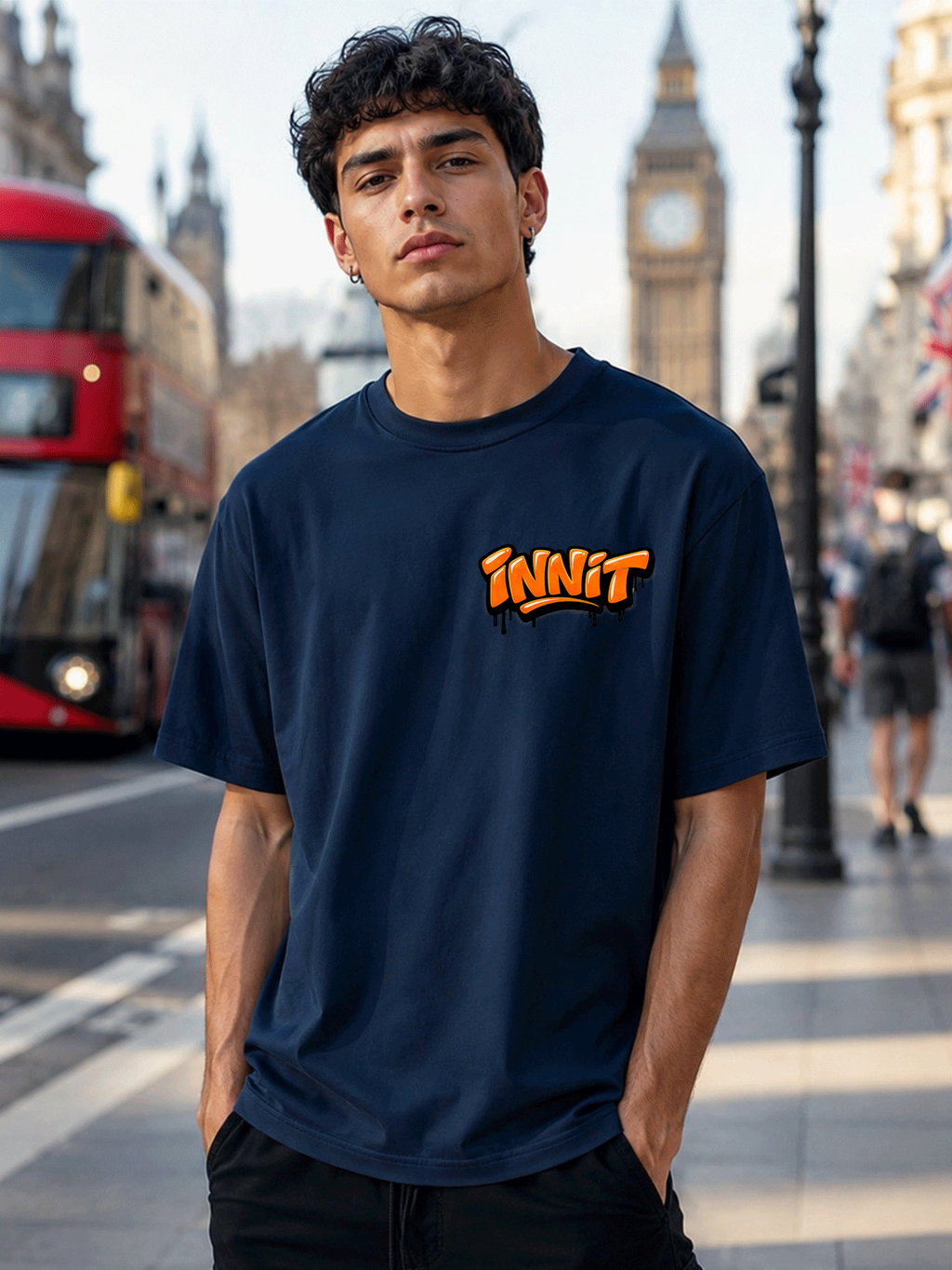 NAVY BLUE INNIT T-SHIRT