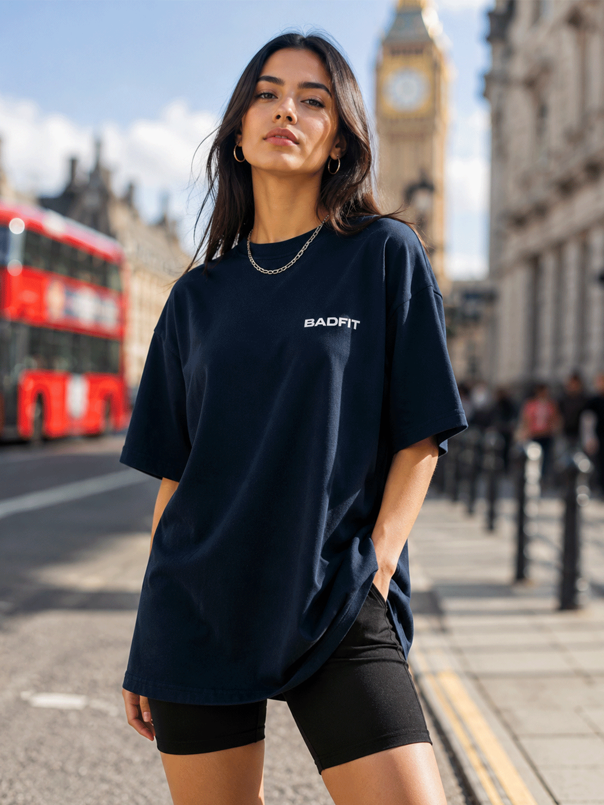 NAVY BLUE BASIC T SHIRT
