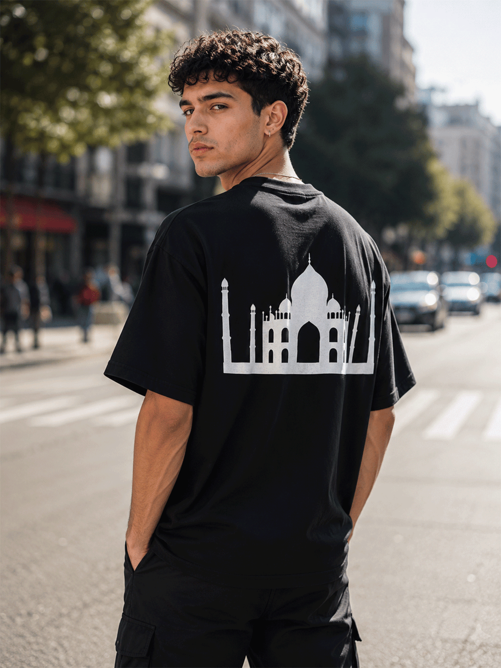 TAJ MAHAL BLACK T SHIRT