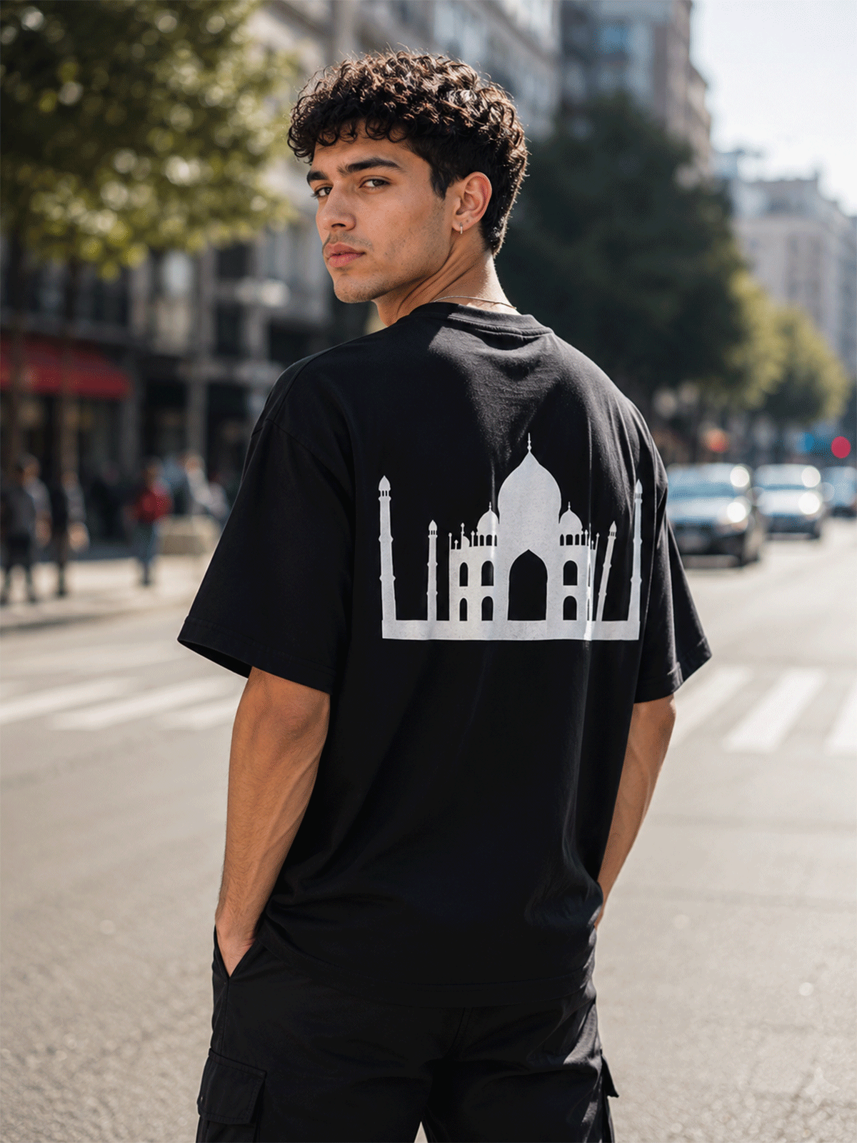 TAJ MAHAL BLACK T SHIRT