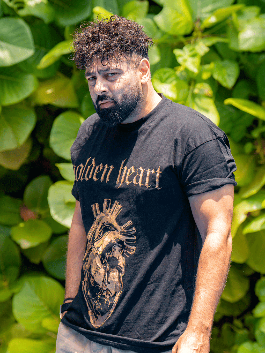 GOLDEN HEART T SHIRT