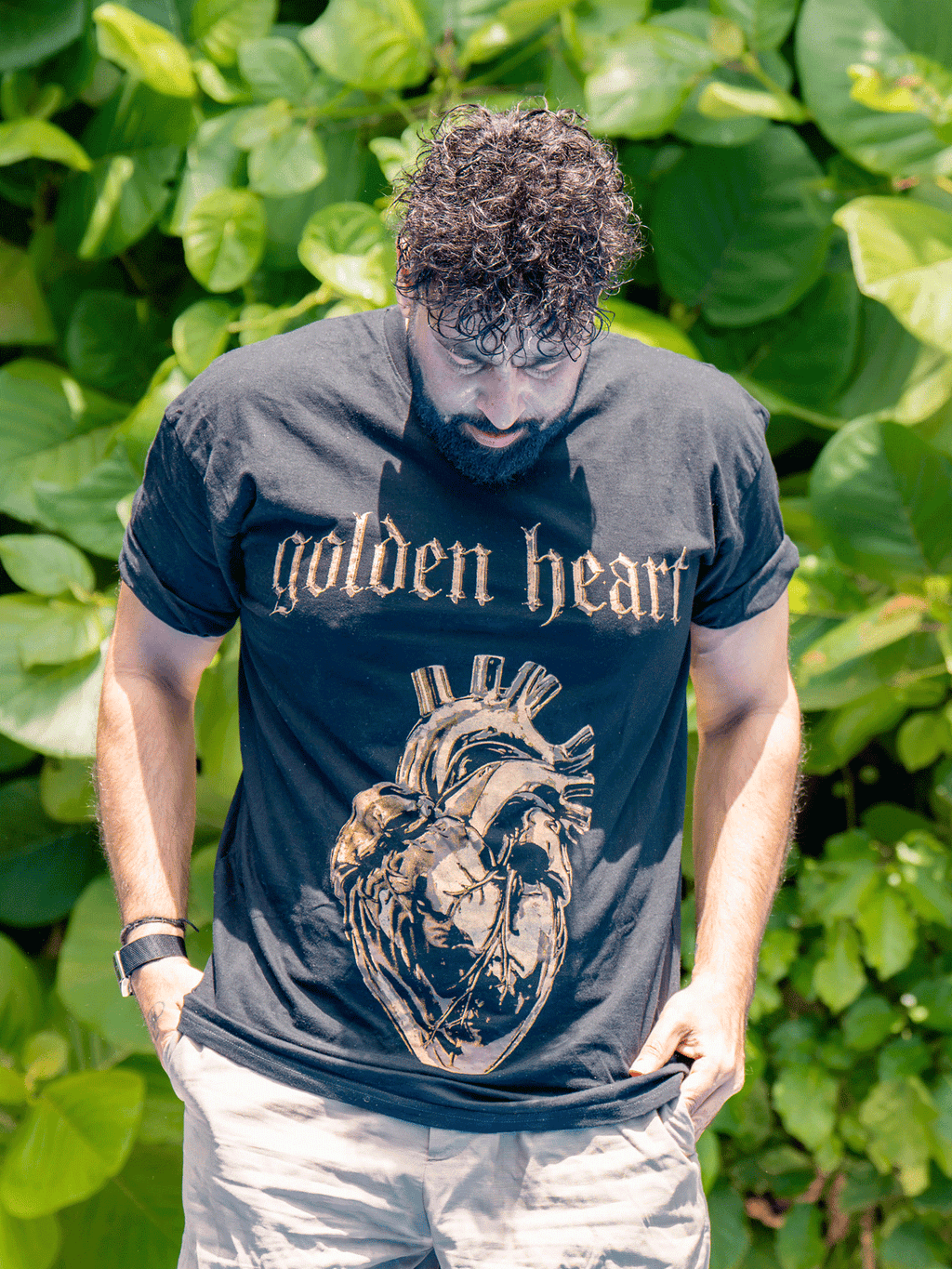 GOLDEN HEART T SHIRT