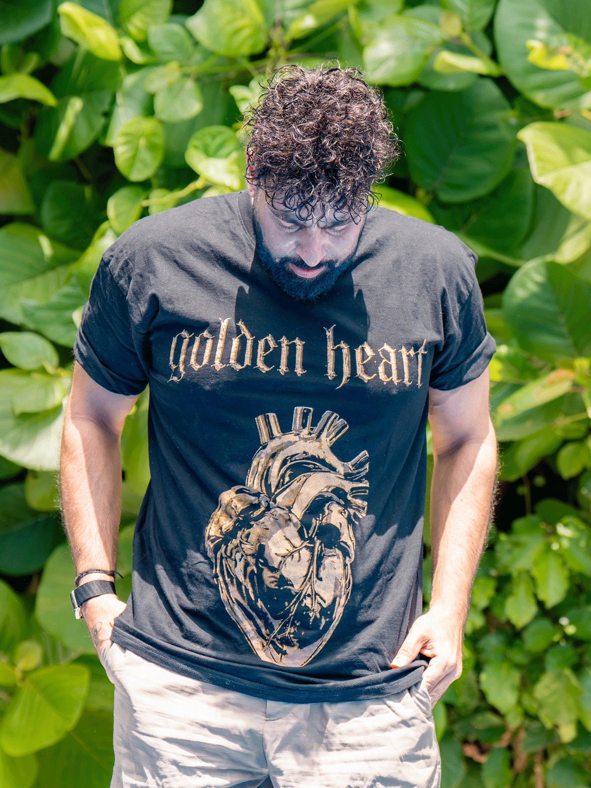 GOLDEN HEART T SHIRT