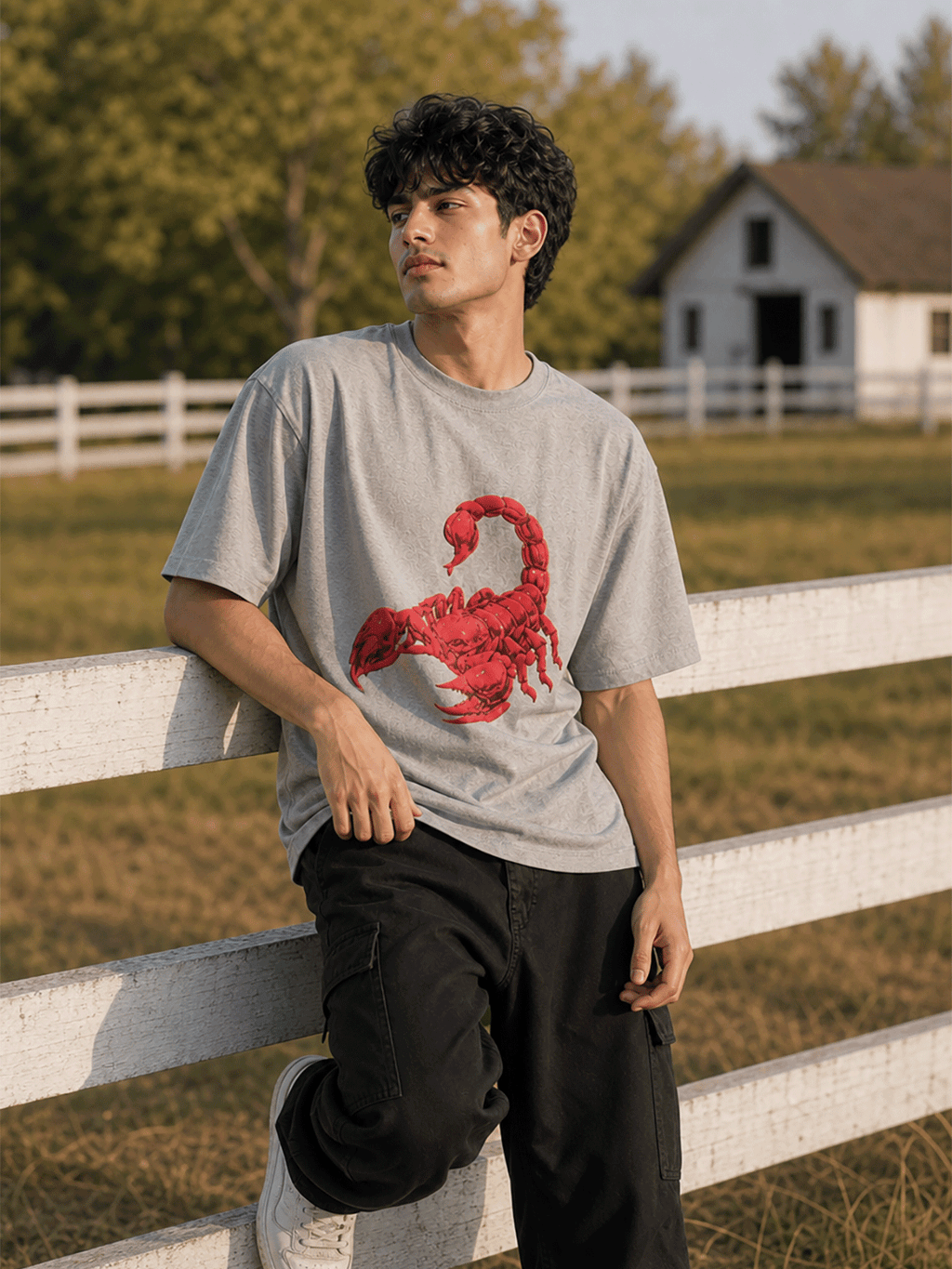 THE SCORPION T SHIRT - GREY