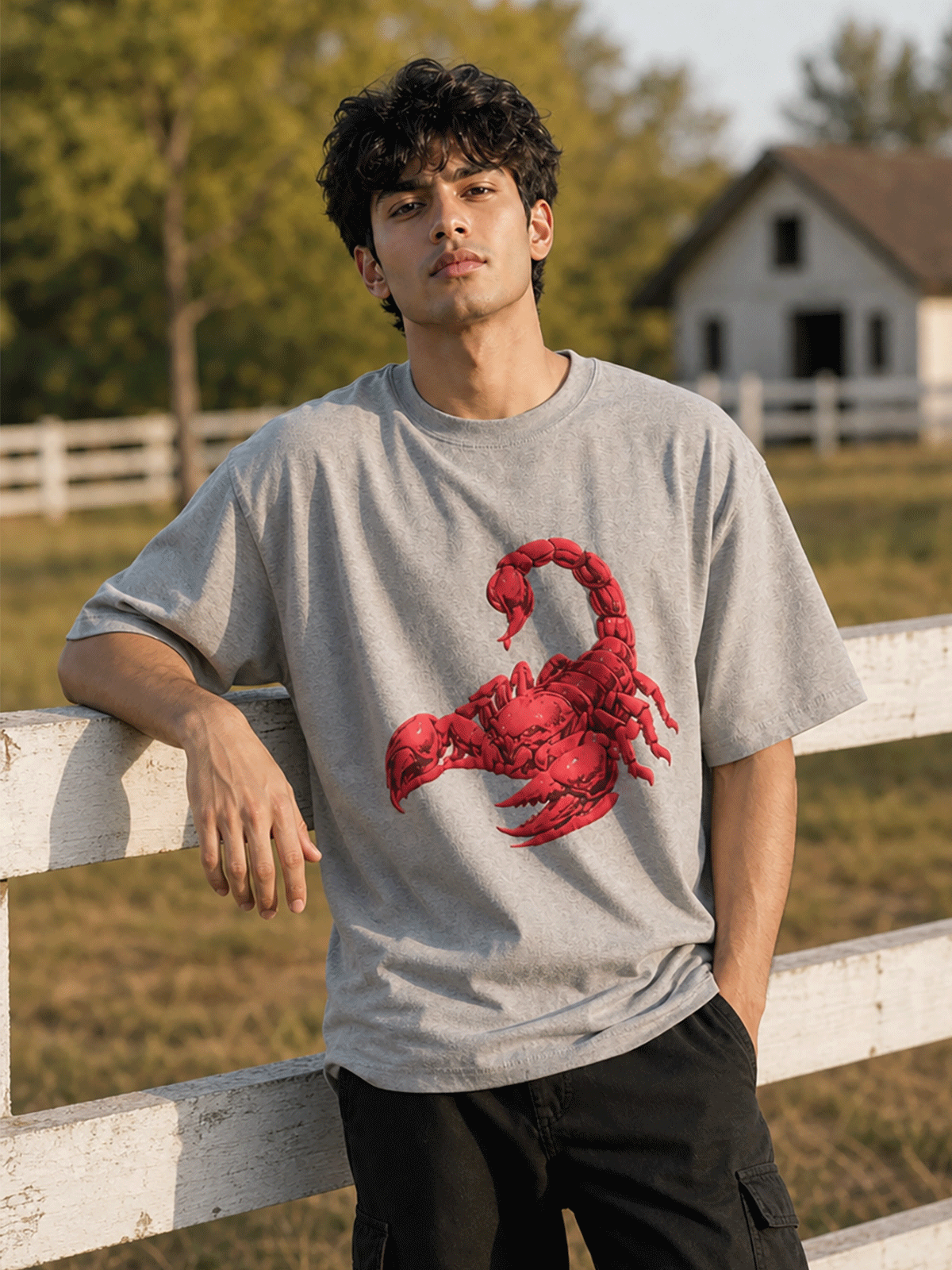 THE SCORPION T SHIRT - GREY