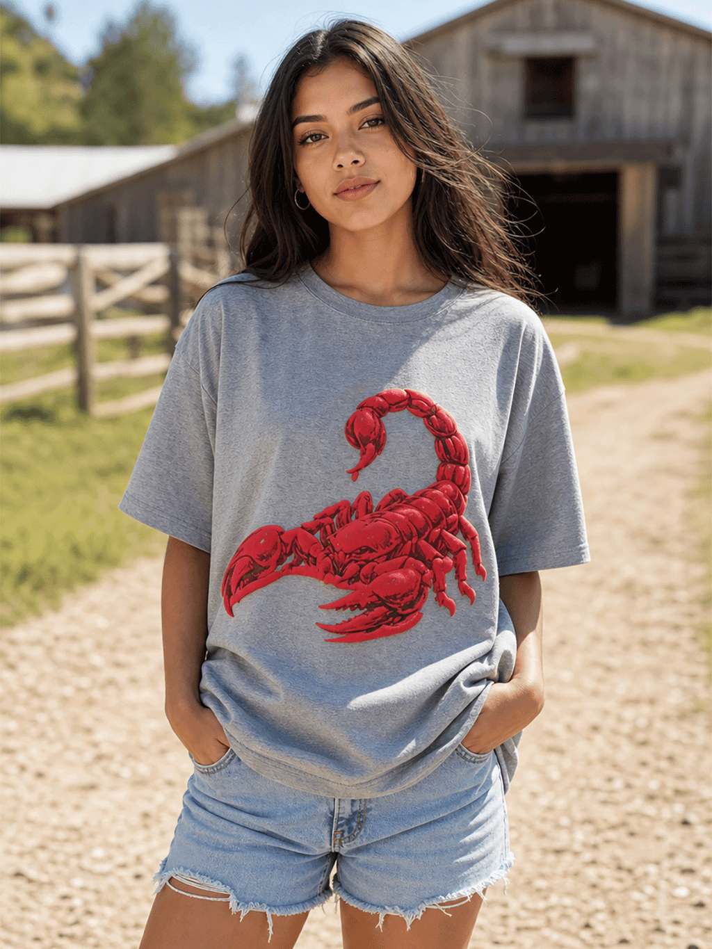 THE SCORPION T SHIRT - GREY