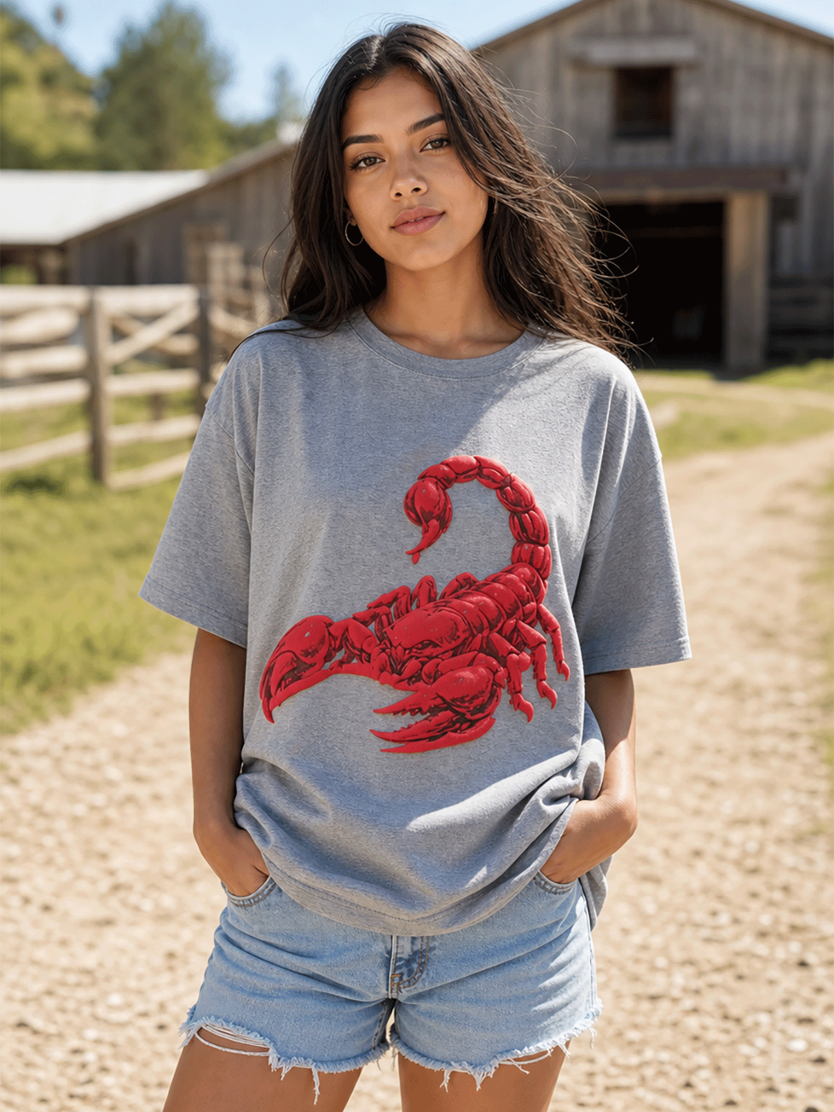 THE SCORPION T SHIRT - GREY