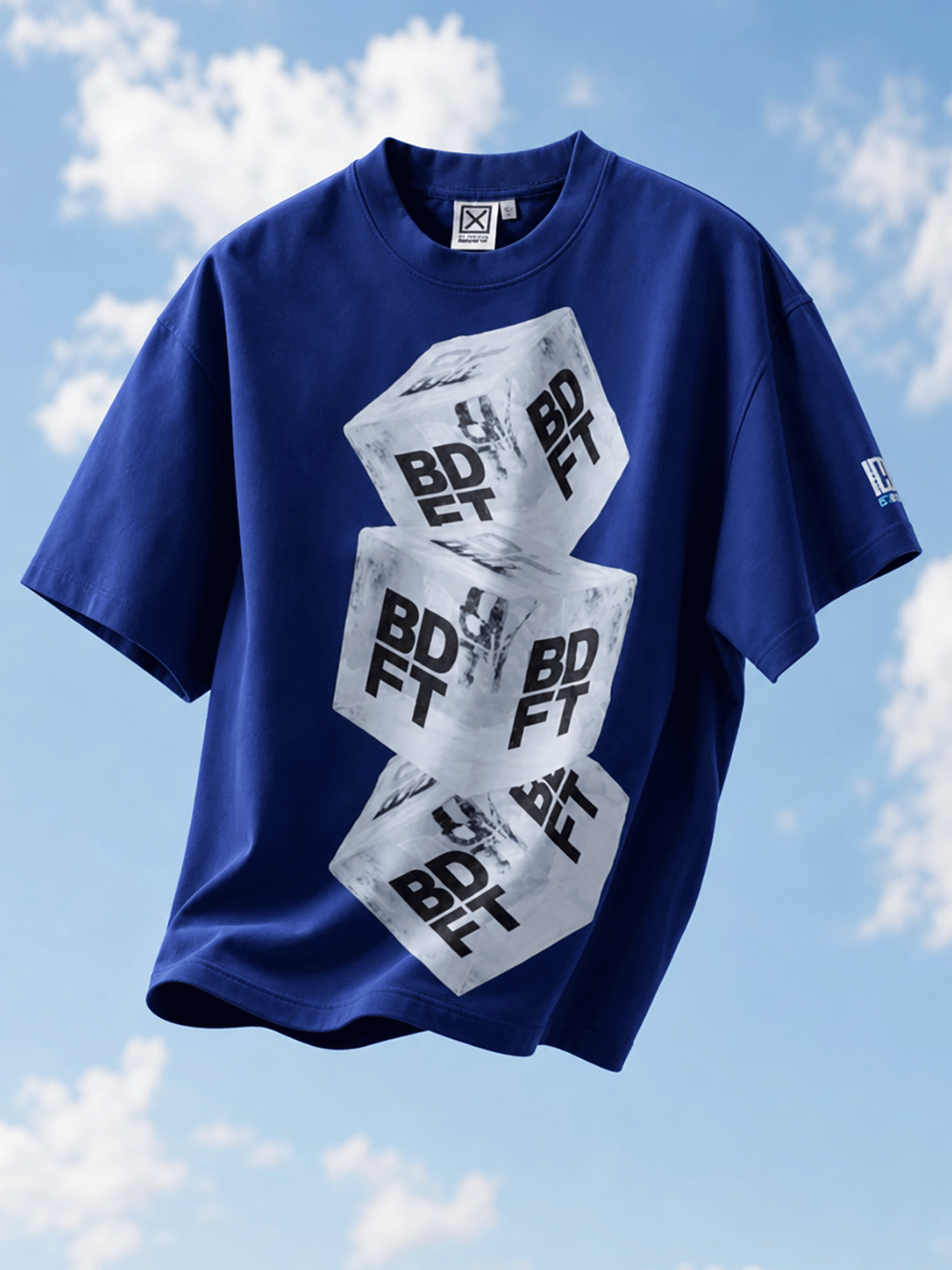 BLUE ICE CUBE T SHIRT