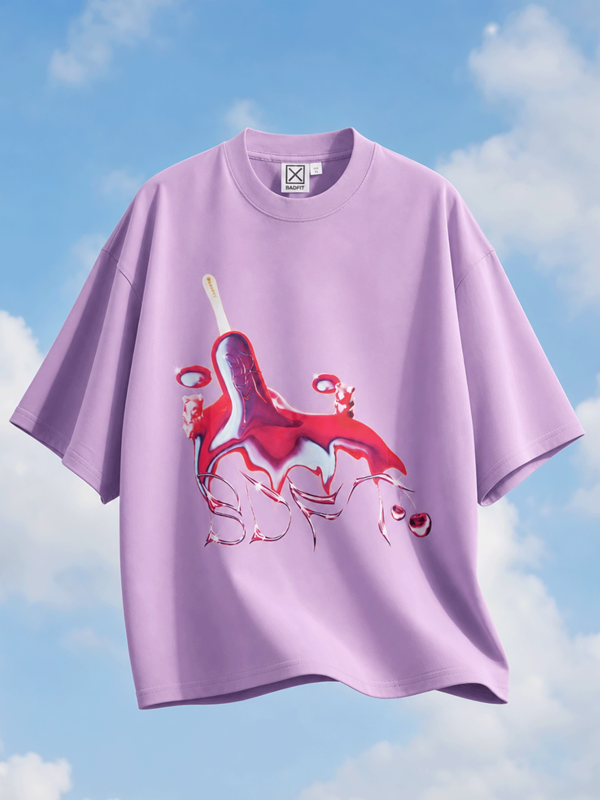 ICE LOLLY T SHIRT PASTEL PURPLE