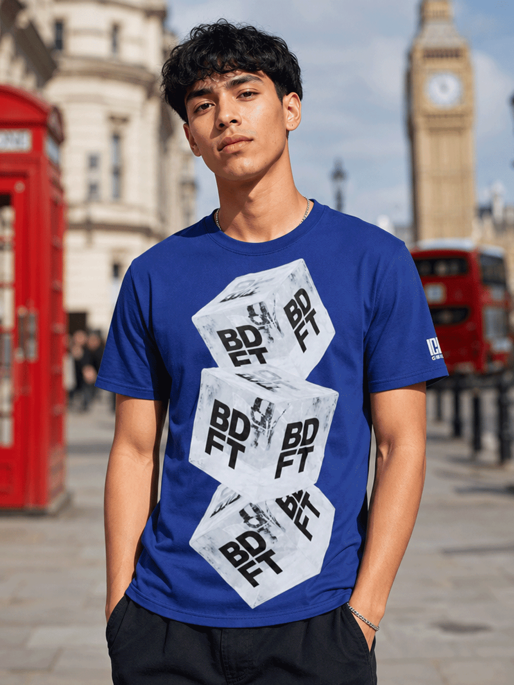 BLUE ICE CUBE T SHIRT