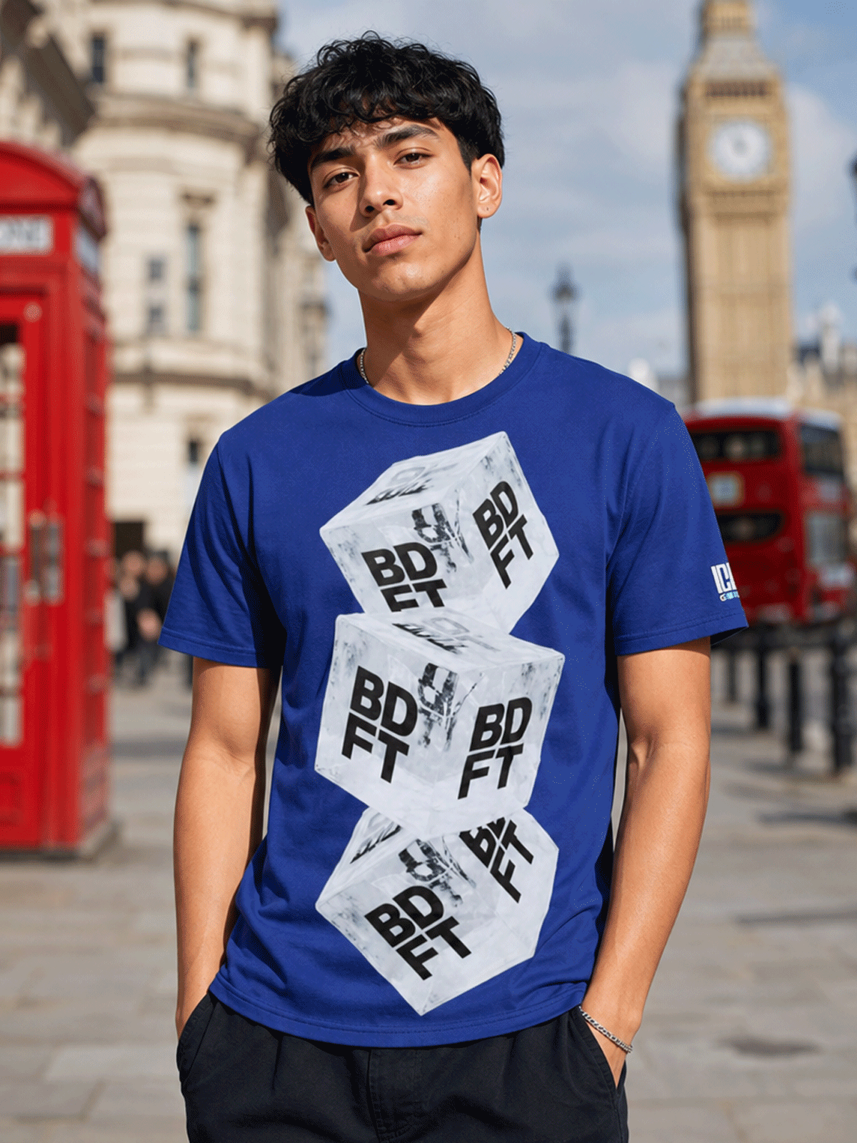 BLUE ICE CUBE T SHIRT