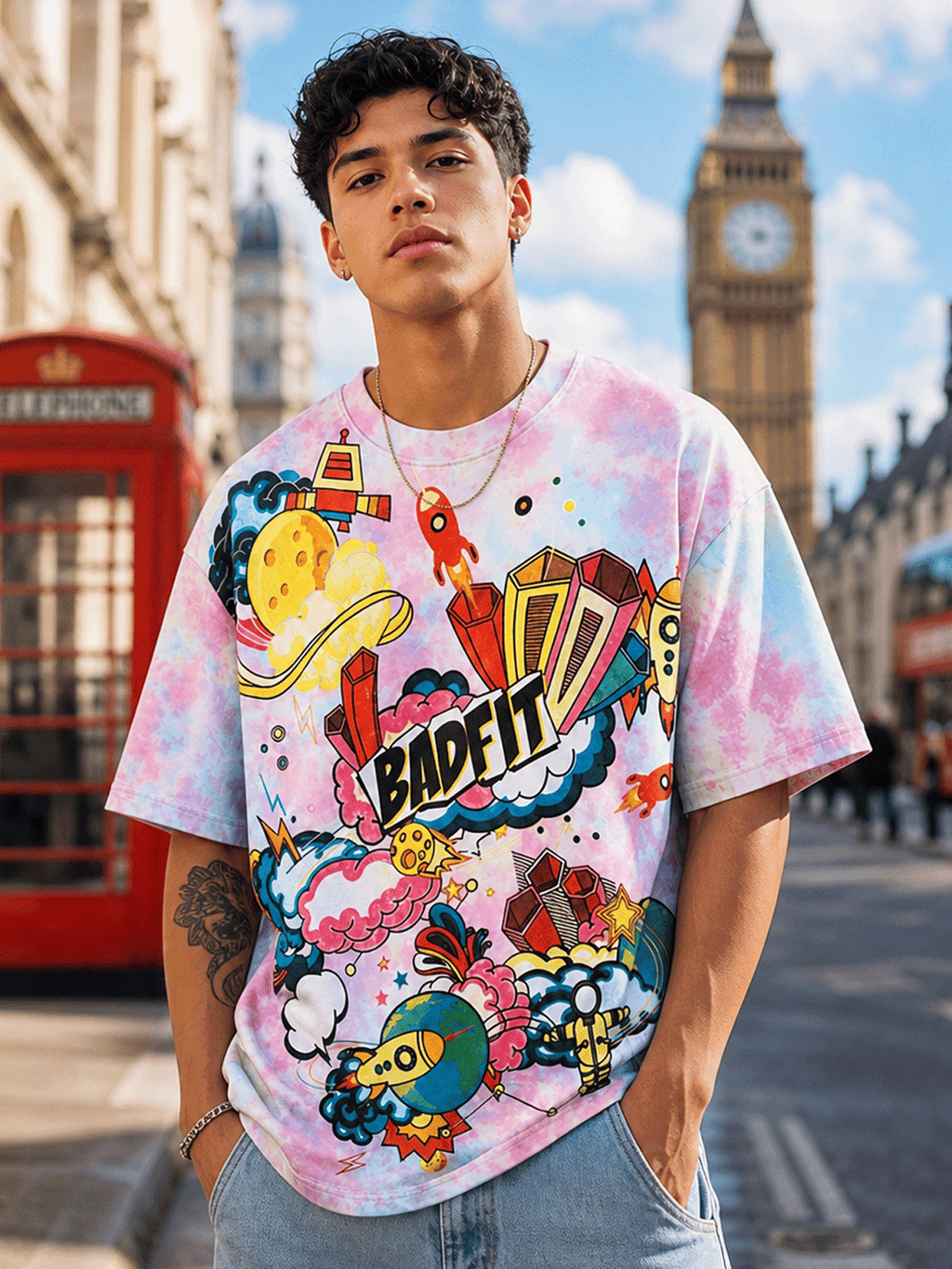 SPACED OUT T SHIRT TIE & DYE