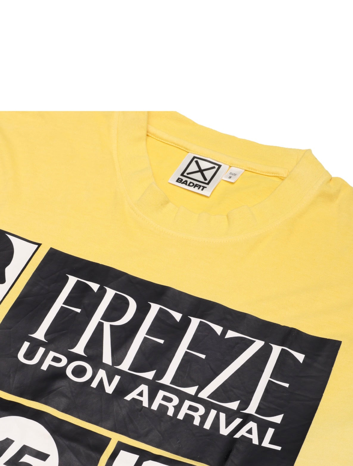 FREEZE UPON ARRIVAL YELLOW T SHIRT