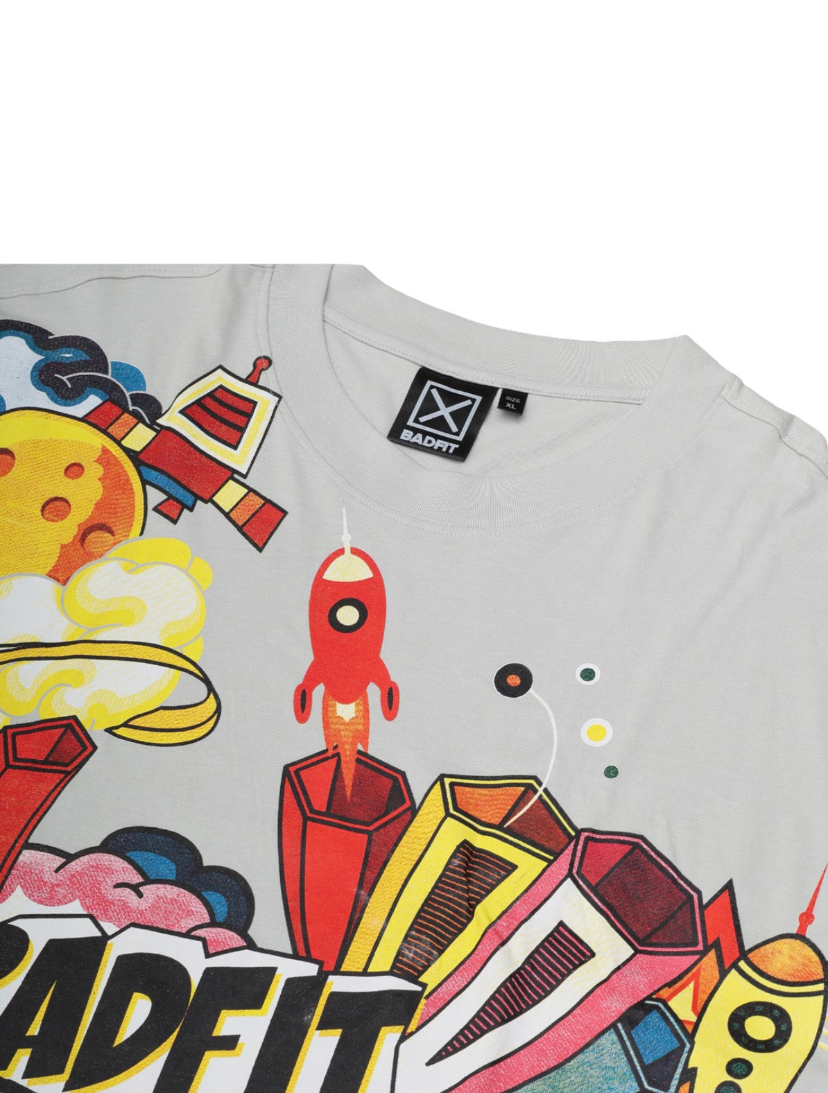 SPACED OUT T SHIRT GREY
