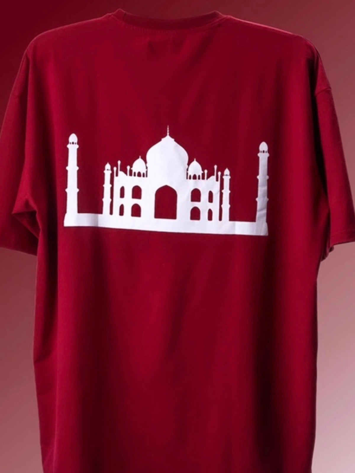 TAJ MAHAL MAROON T SHIRT