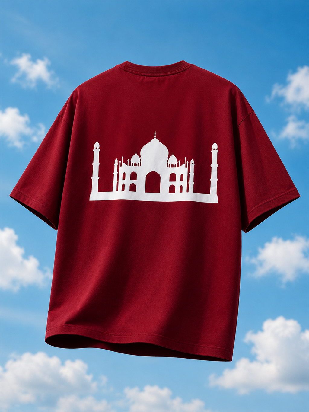 TAJ MAHAL MAROON T SHIRT
